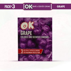 OK Grape Condom Pack of 3