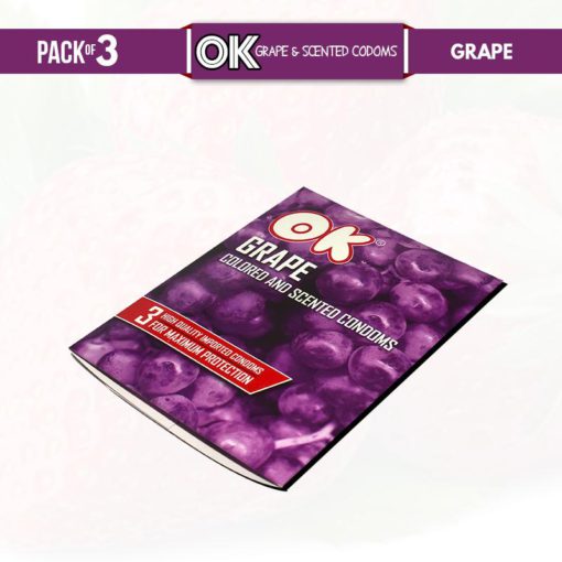 OK Grape Condom Pack of 3