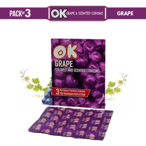 OK Grape Condom Pack of 3