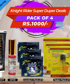 Knight Rider Super Duper Deal Pack of 04 ( Cream, Spray, Condom & Tester )