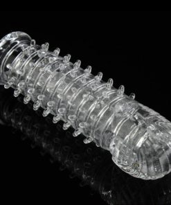 Soft Silicone Reusable Spike Condom Toy Dotted Ribbed