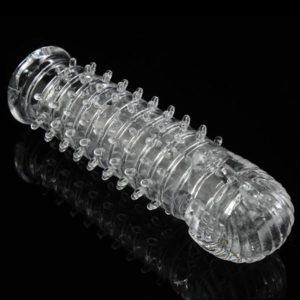 Soft Silicone Reusable Spike Condom Toy Dotted Ribbed